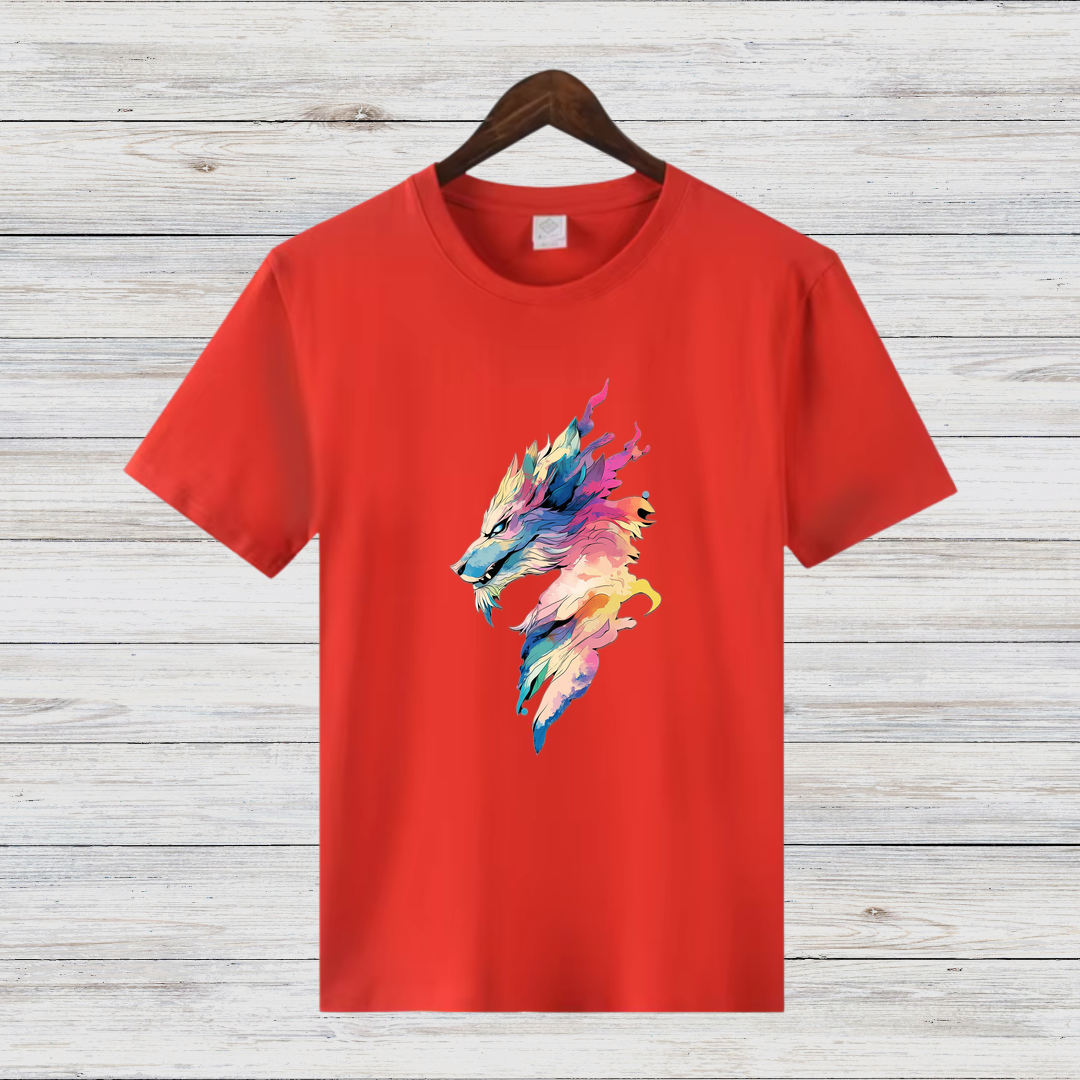 Mystischer Wolf | Künstlerisches T-Shirt | Winter Fashion | Statement Shirt für Tierliebhaber