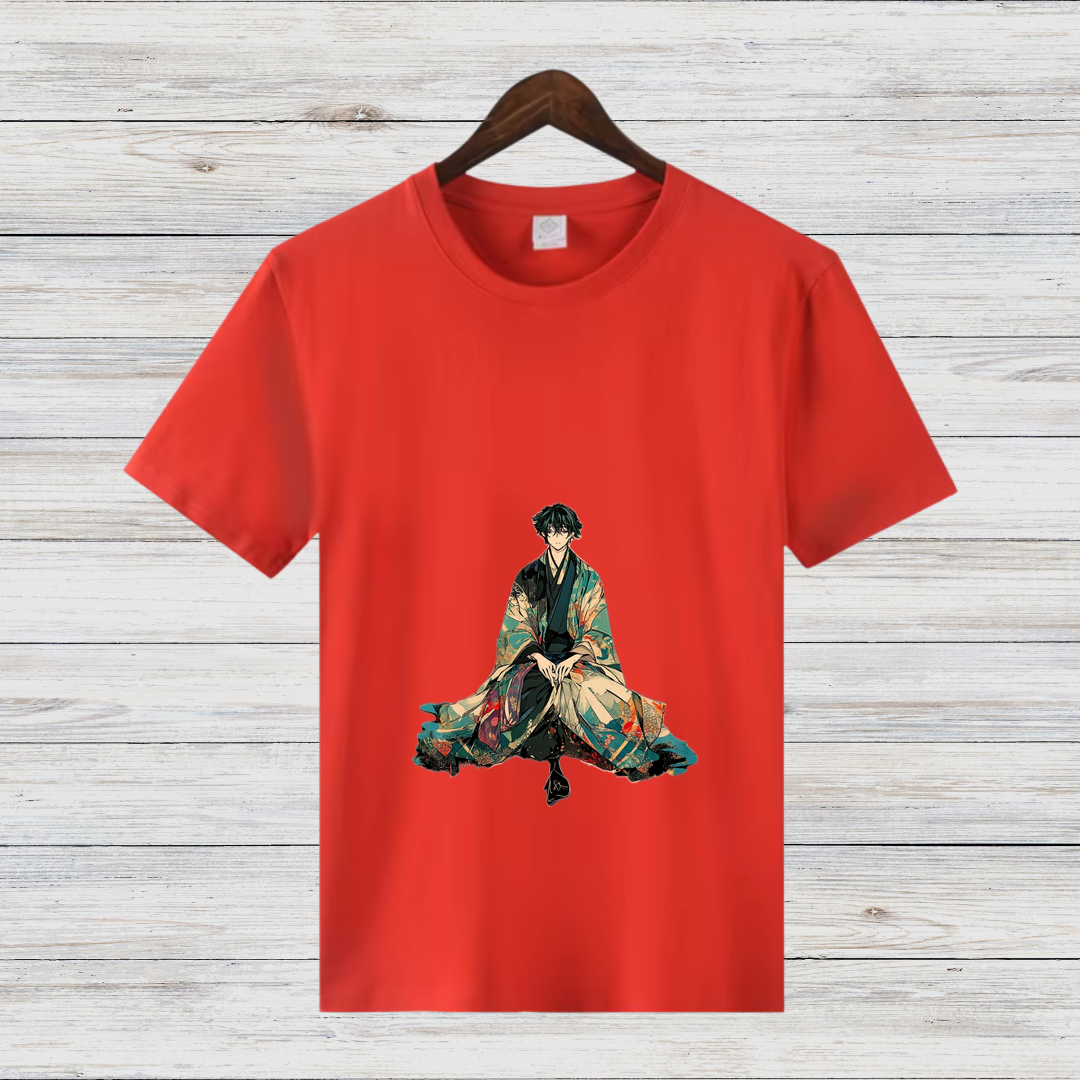 Samurai Kunst T-Shirt | Japanisches Design Shirt | Anime inspiriertes Shirt | Stilvolles Baumwollshirt für Fans