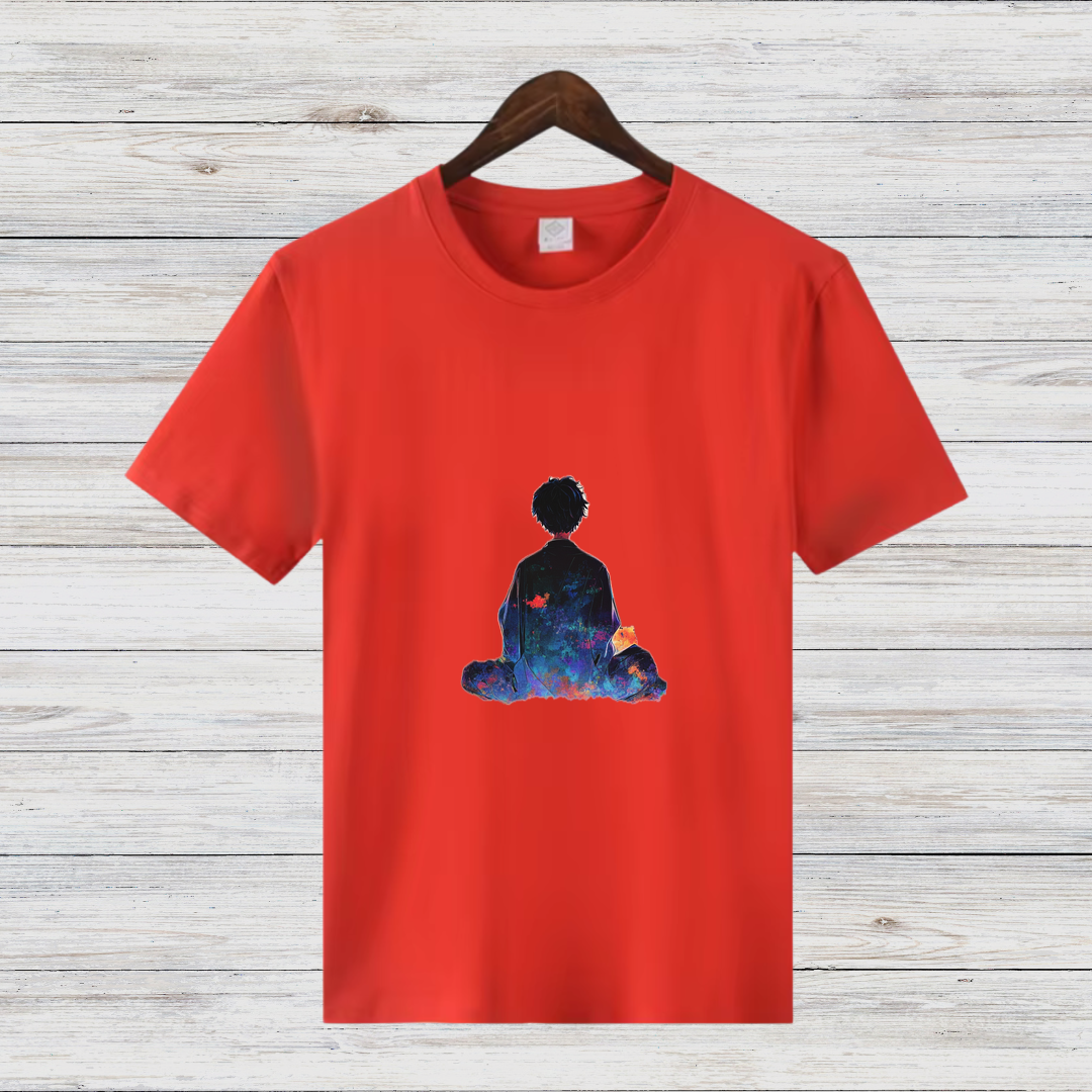 Meditierender Traum | Künstlerisches T-Shirt | Spirituelles Design | Stilvolles Statement Shirt für kalte Tage