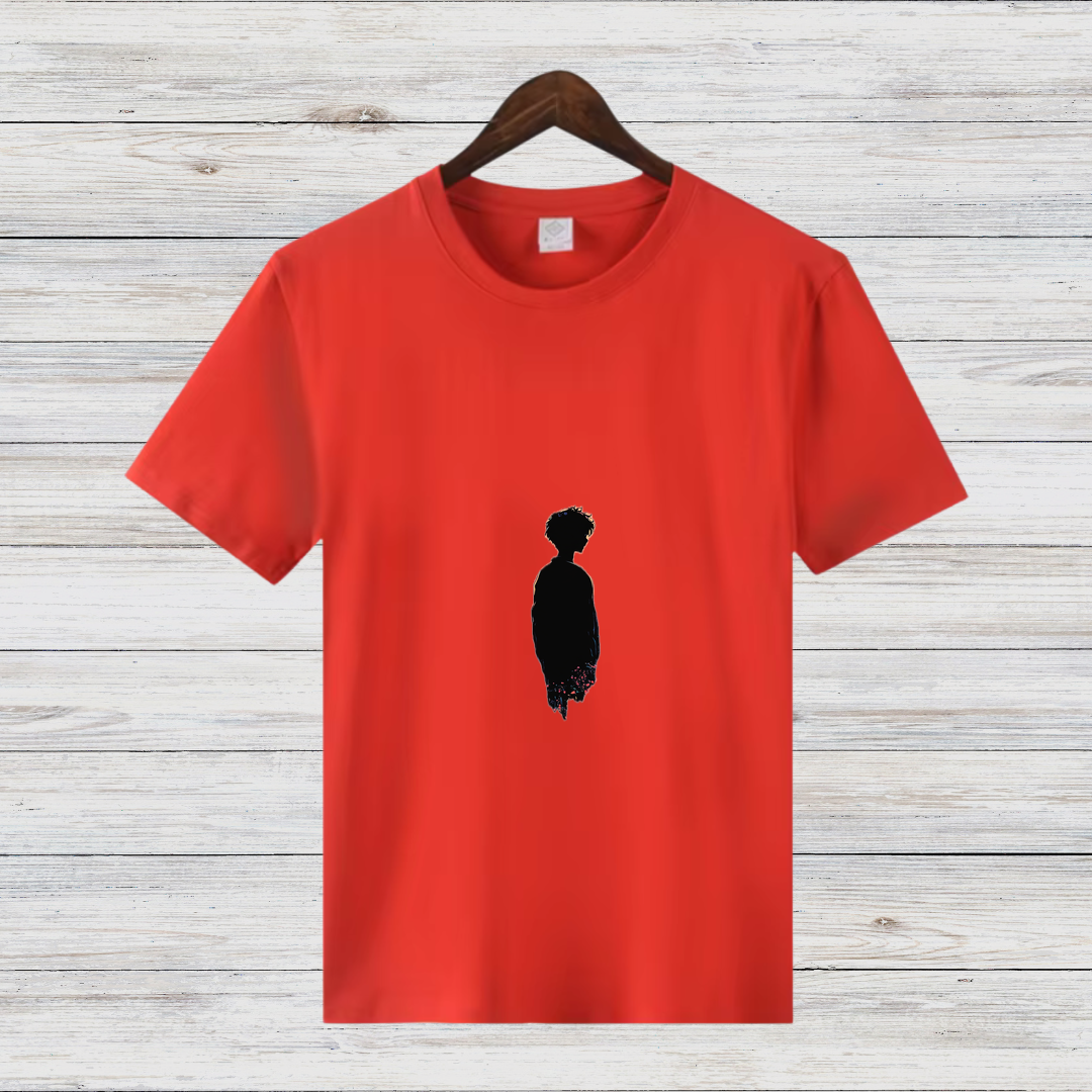Mystische Silhouette | Kunstvolles Design Shirt | Minimalistische Mode | Stilvolles Baumwollshirt für den Winter