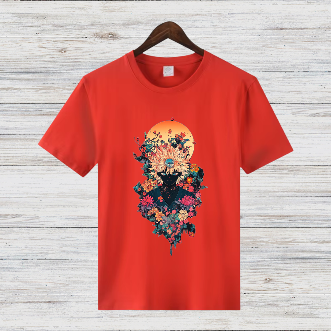 Mystisches Blumenmotiv | Künstlerisches T-Shirt | Stilvolles Design für den Winter | Fashion-Statement für Kreative