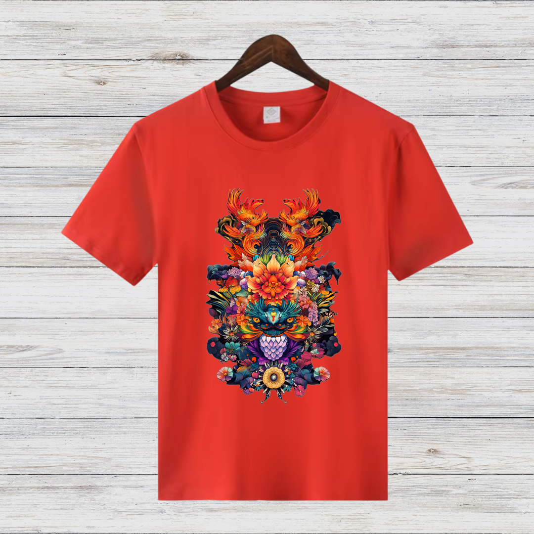 Mystisches Winter-T-Shirt | Fantasievolles Design | Kunstvolles Baumwollshirt | Stilvolles Statement für kalte Tage