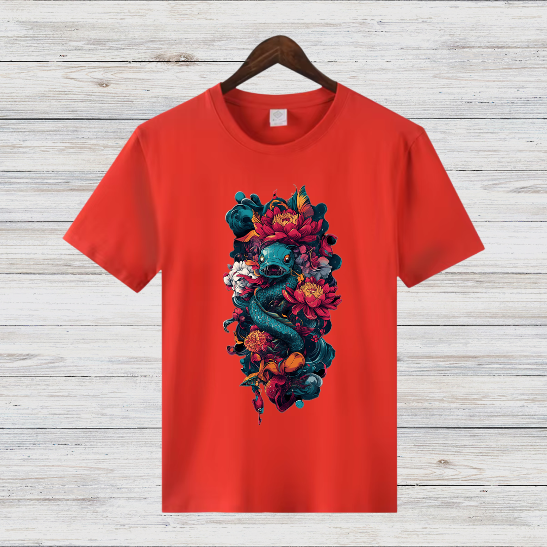 Mystische Drachenblüte | Fantasy T-Shirt | Magisches Kunstdesign | Stilvolles Statement-Shirt für den Winter