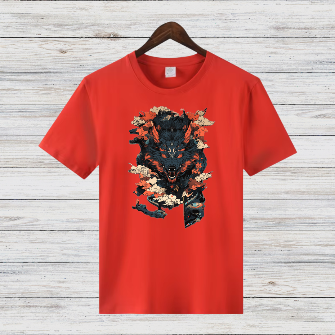 Mystischer Werwolf | Fantasy T-Shirt | Dunkle Kunst & japanisches Design | Geschenk für Wolfsliebhaber
