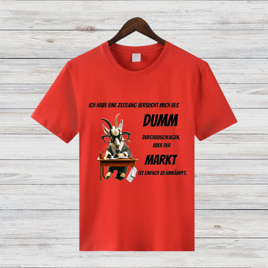 Lustiges Ziegen-Shirt | Humorvolles Statement Oberteil | Witziges Winterdesign | T-Shirt für Damen