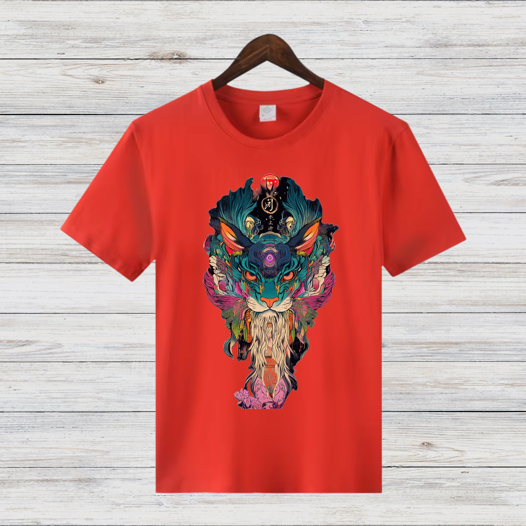 Mystische Katzenkunst | Trendiges Wintershirt | Spirituelles Design | Statement Shirt für Kreative