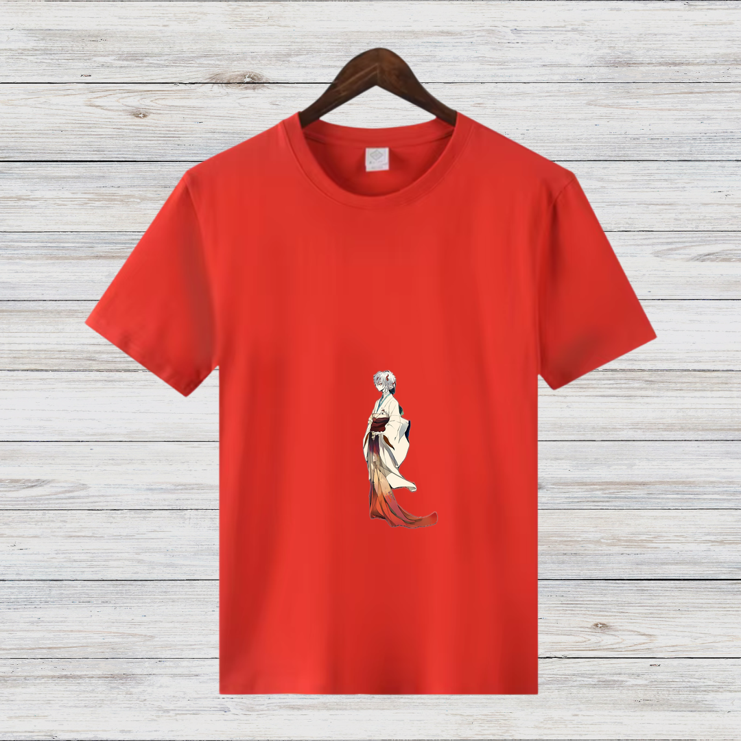 Elegantes Kimono Design | Japanisches Kunst T-Shirt | Minimalistisches Anime Shirt | Stilvolles Baumwollshirt für Fans