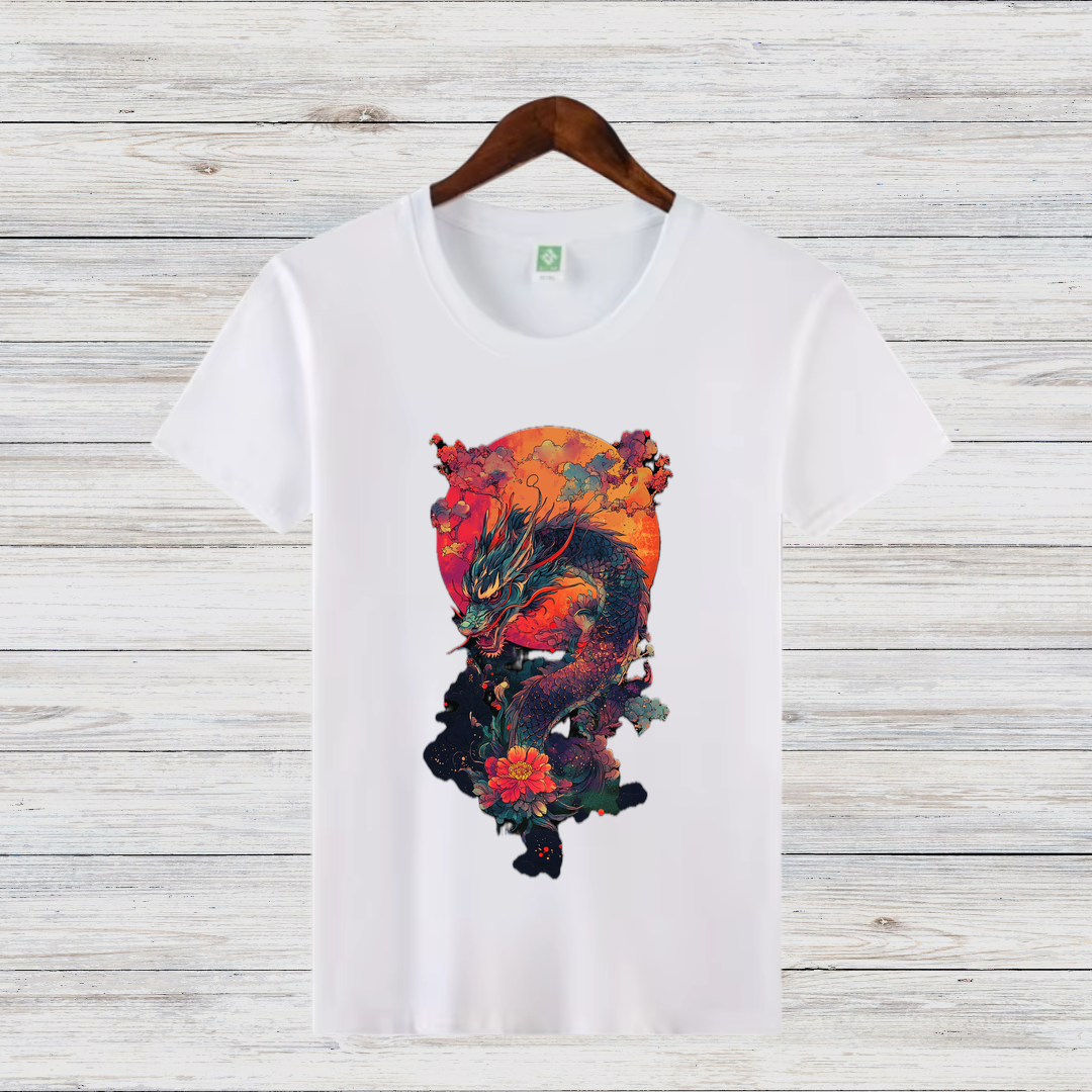 Magischer Drachen | Mystisches Fantasy T-Shirt | Asiatisches Drachenmotiv | Stilvolles Geschenk für Fantasy-Fans