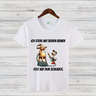 Ich stehe mit beiden Beinen fest auf dem Schlauch | Lustiges T-Shirt mit Spruch | Humorvolles Design für Tierfans | Statement-Shirt für Frauen
