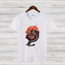 Mystischer Drache | Asiatisches Drachen T-Shirt | Kunstvolles Fantasy Design | Stilvolles Shirt für Wintertage