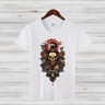 Samurai Totenkopf Shirt | Mystisches Krieger-Design | Cooles Gothic T-Shirt | Statement Shirt für Fans von japanischer Kunst