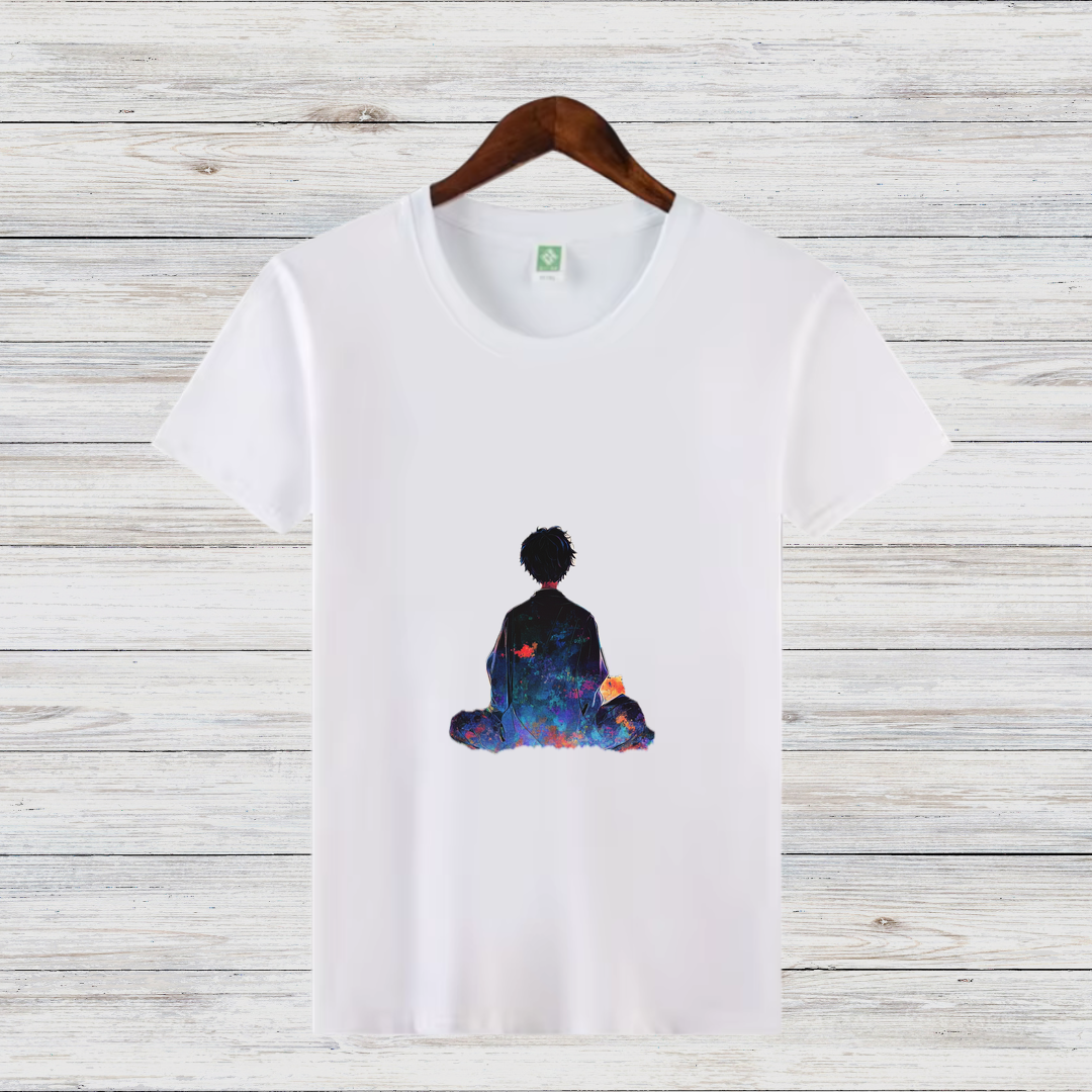 Meditierender Traum | Künstlerisches T-Shirt | Spirituelles Design | Stilvolles Statement Shirt für kalte Tage