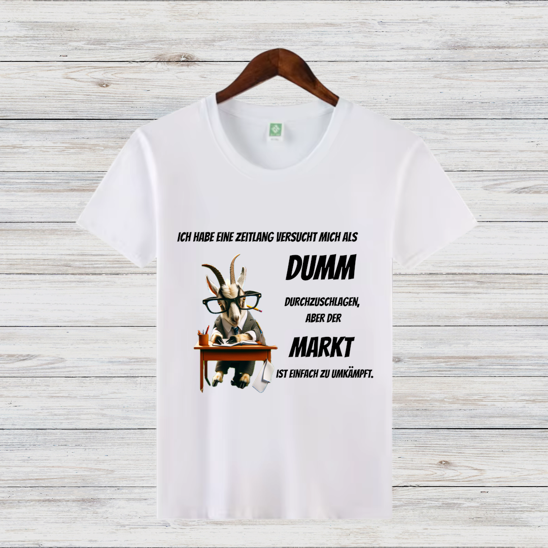 Lustiges Ziegen-Shirt | Humorvolles Statement Oberteil | Witziges Winterdesign | T-Shirt für Damen