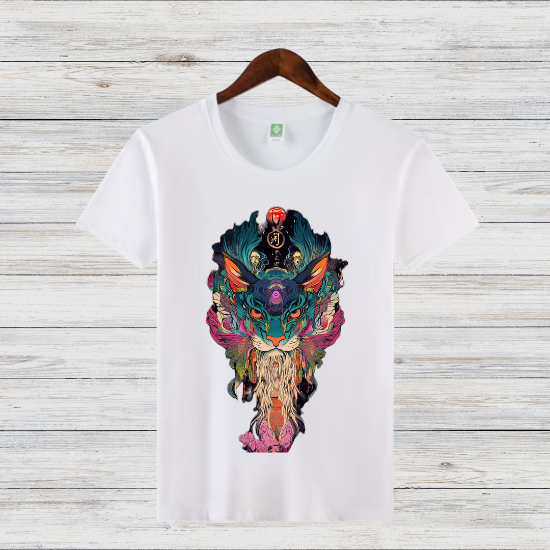 Mystische Katzenkunst | Trendiges Wintershirt | Spirituelles Design | Statement Shirt für Kreative