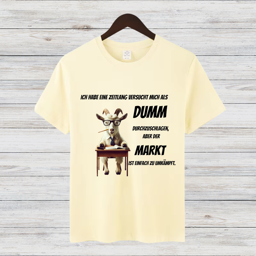 Lustiges Ziegen-Shirt | Humorvolles Statement Oberteil | Witziges Winterdesign | T-Shirt für Damen