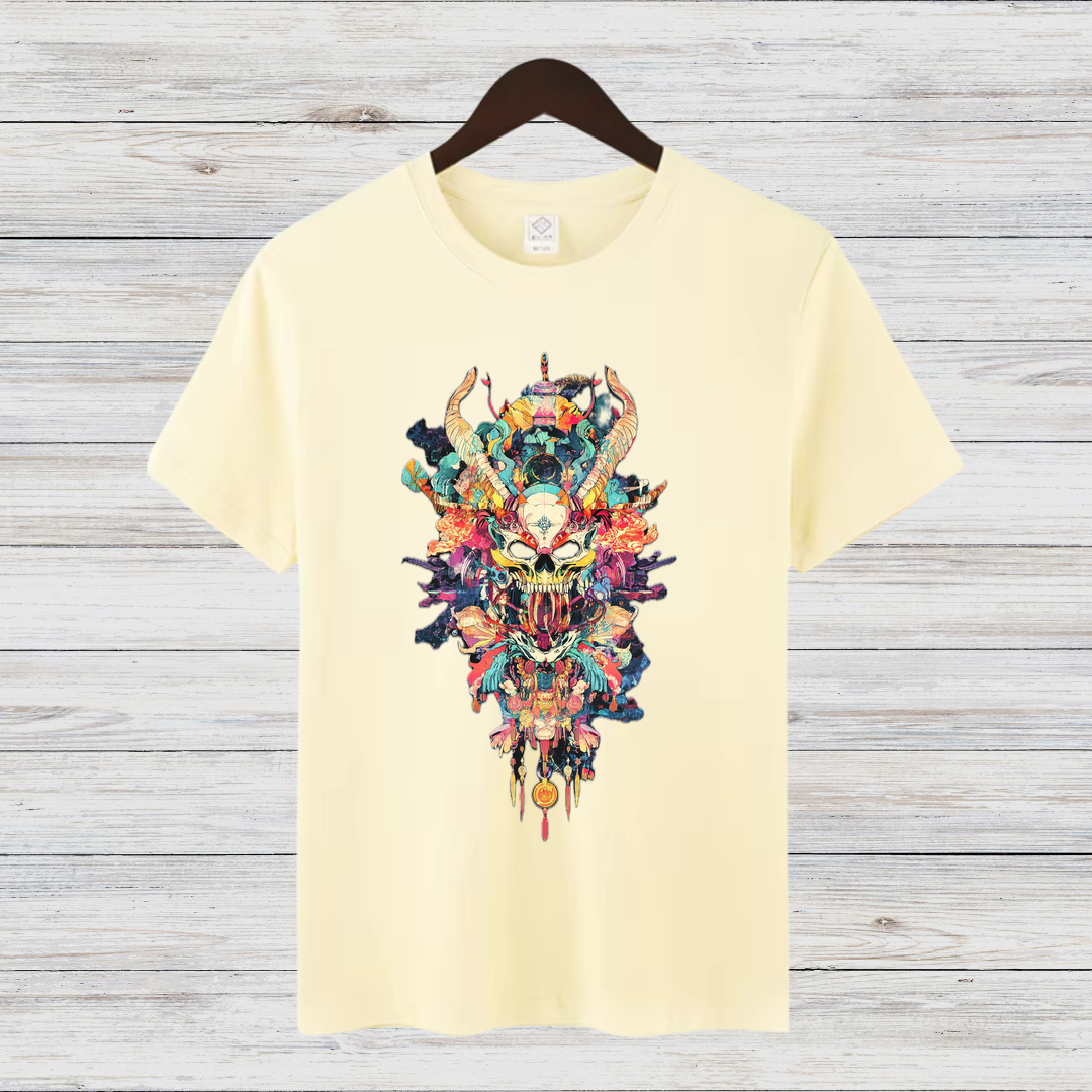 Mystischer Dämon | Kunstvolles Fantasy T-Shirt | Stylisches Statement Shirt | Baumwollshirt für Fantasy-Fans