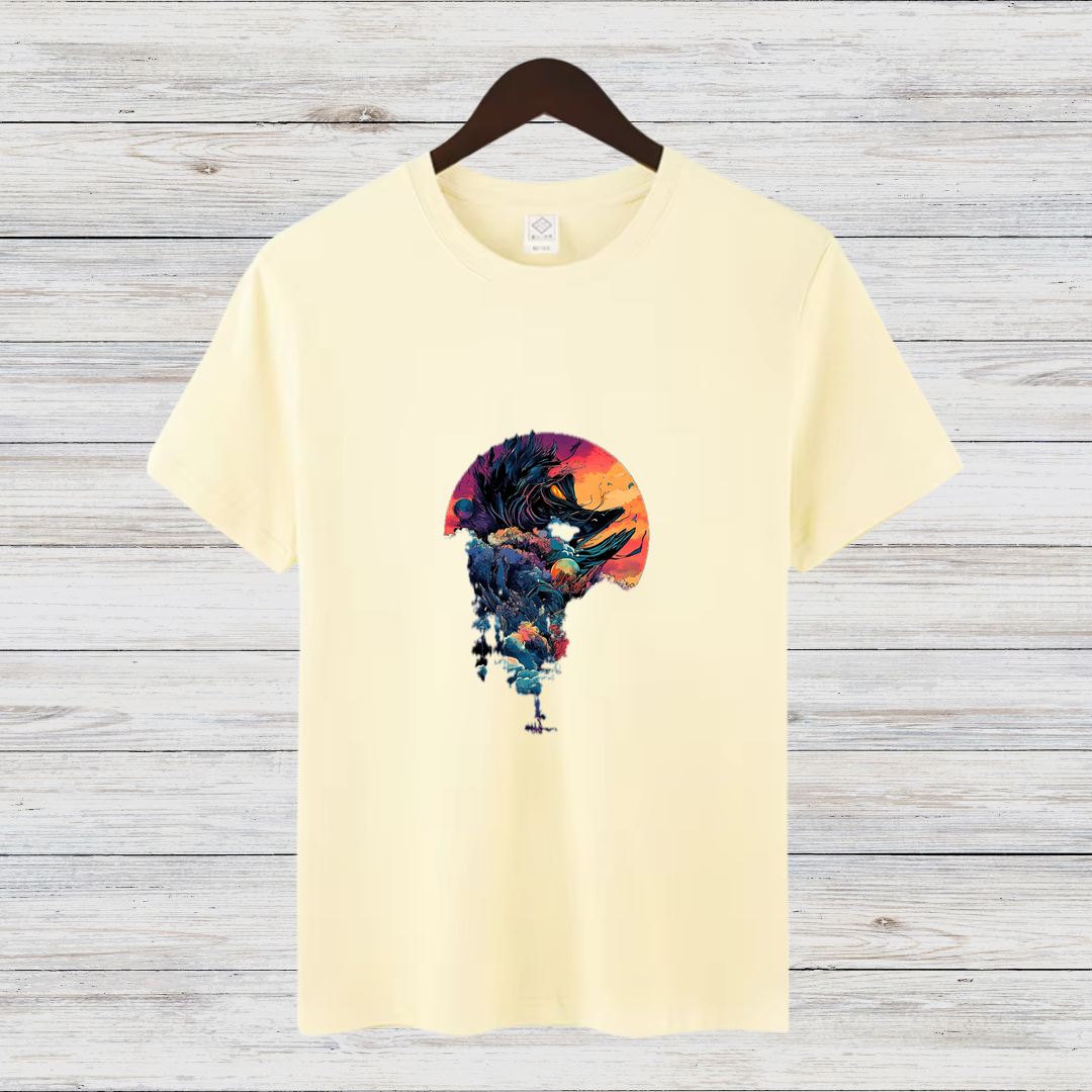 Mystischer Wolf | Künstlerisches Fantasy T-Shirt | Wildes Naturdesign | Stilvolles Statement Shirt für Tierliebhaber