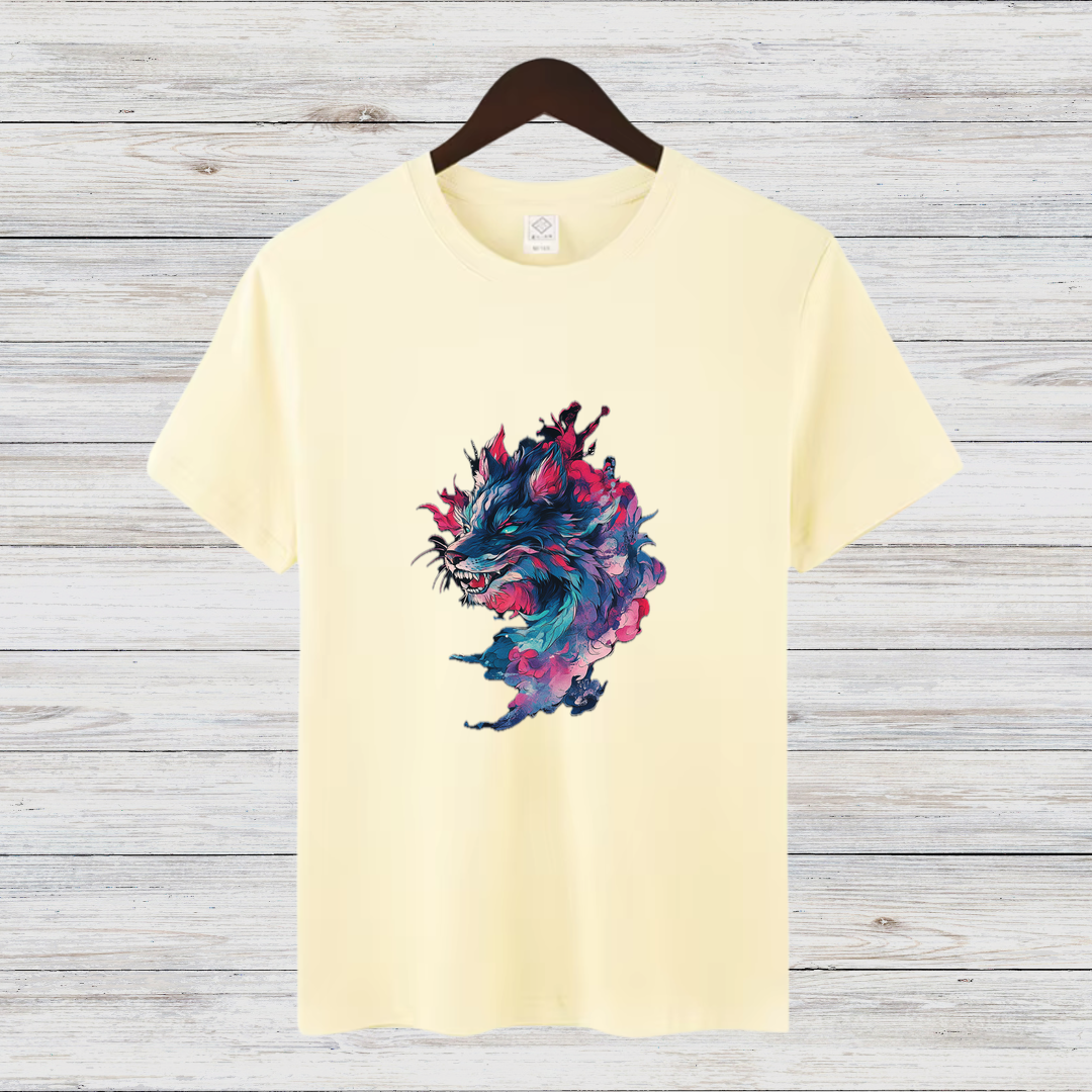 Mystischer Wolf | Künstlerisches Design Shirt | Stilvolles Fantasy T-Shirt | Perfekt für Winter-Looks
