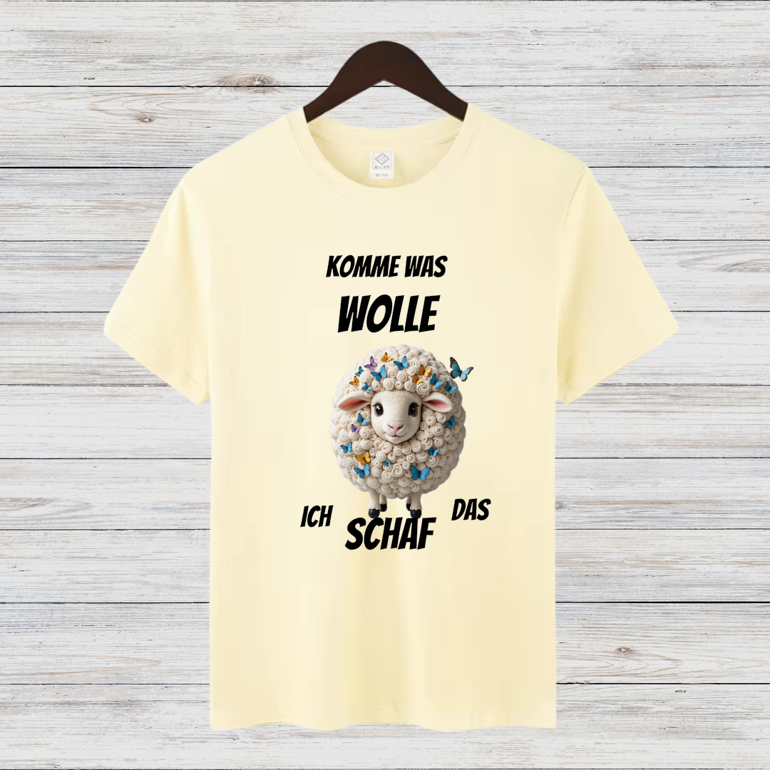 Komme Was Wolle | Lustiges Schaf-Shirt | Humorvolles Winterdesign | Statement Shirt für kalte Tage