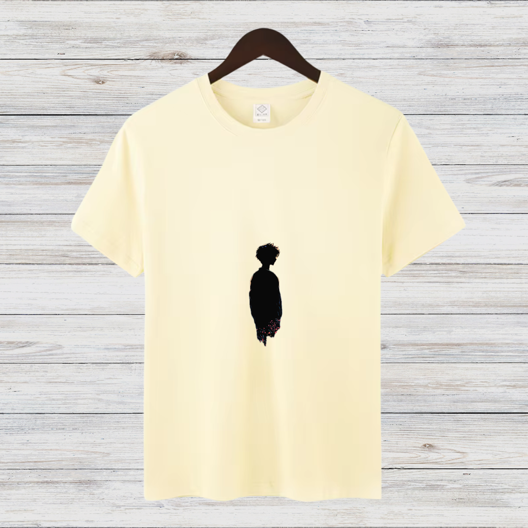 Mystische Silhouette | Kunstvolles Design Shirt | Minimalistische Mode | Stilvolles Baumwollshirt für den Winter