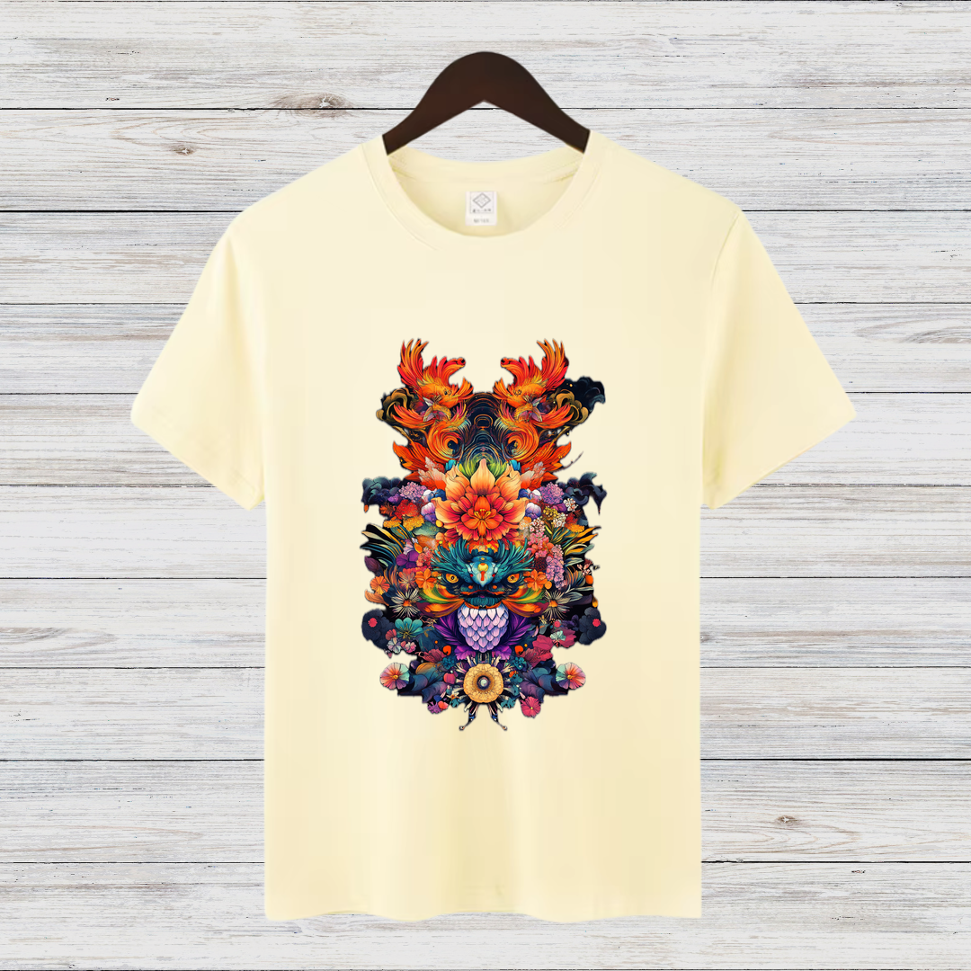 Mystisches Winter-T-Shirt | Fantasievolles Design | Kunstvolles Baumwollshirt | Stilvolles Statement für kalte Tage