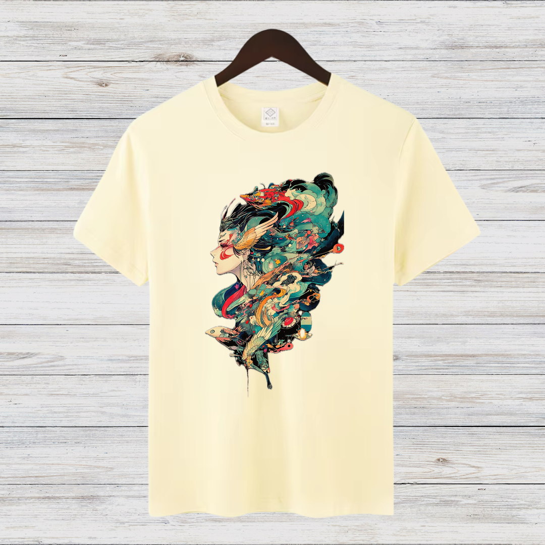 Mystisches Kunst T-Shirt | Fantasievolles Design | Stilvolles Statement Shirt | Winter Fashion für Damen