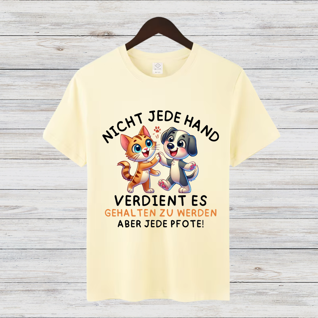 Tierliebe Statement Shirt | Lustiges Tierschutz T-Shirt | Geschenk für Hund & Katzen Fans | Baumwollshirt für Tierfreunde
