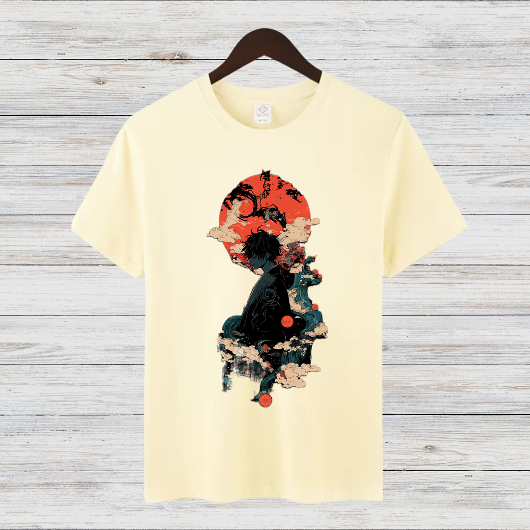 Mystischer Samurai | Japanisches Kunst T-Shirt | Anime Design | Stilvolles Shirt für Fans | Baumwollshirt für Winter