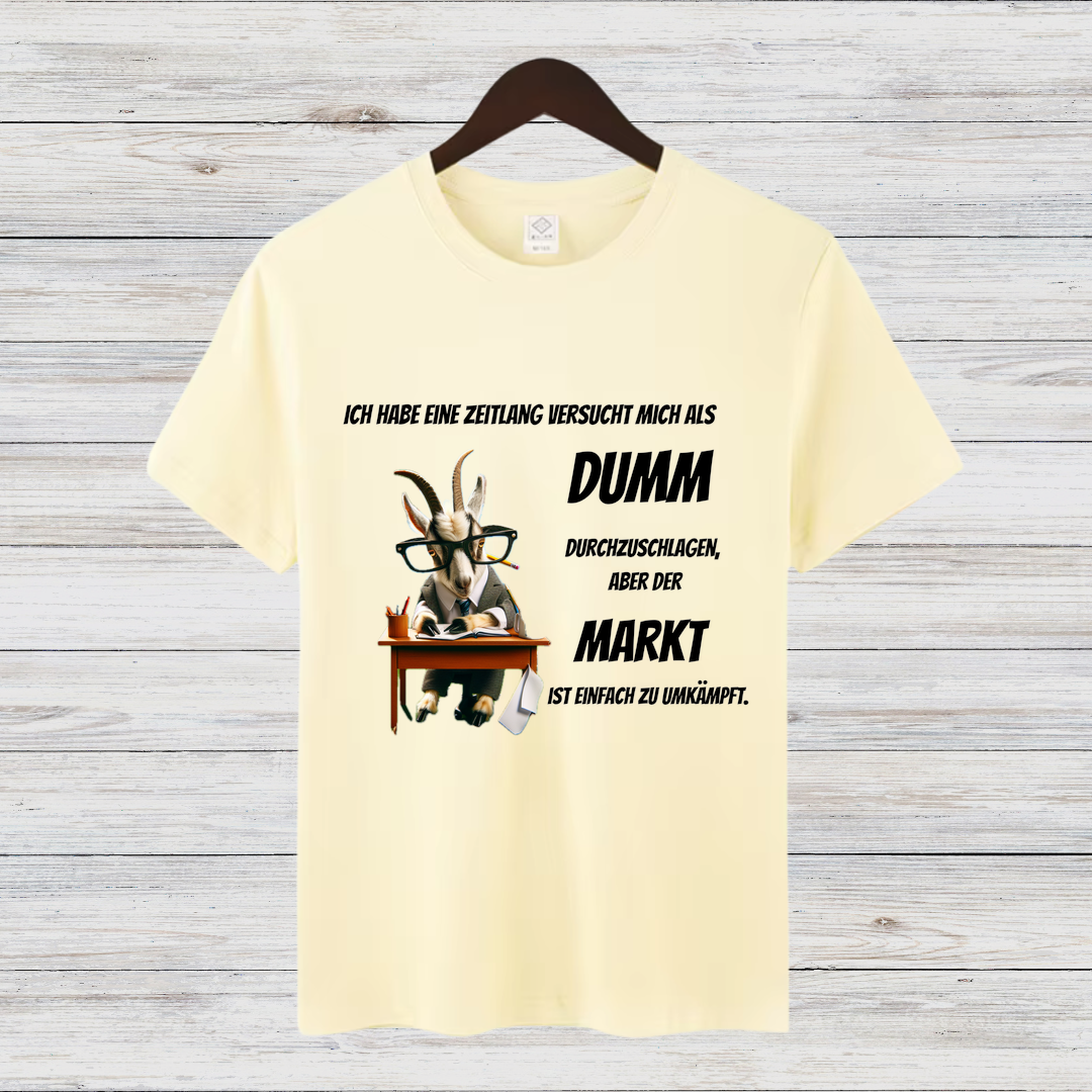 Lustiges Ziegen-Shirt | Humorvolles Statement Oberteil | Witziges Winterdesign | T-Shirt für Damen