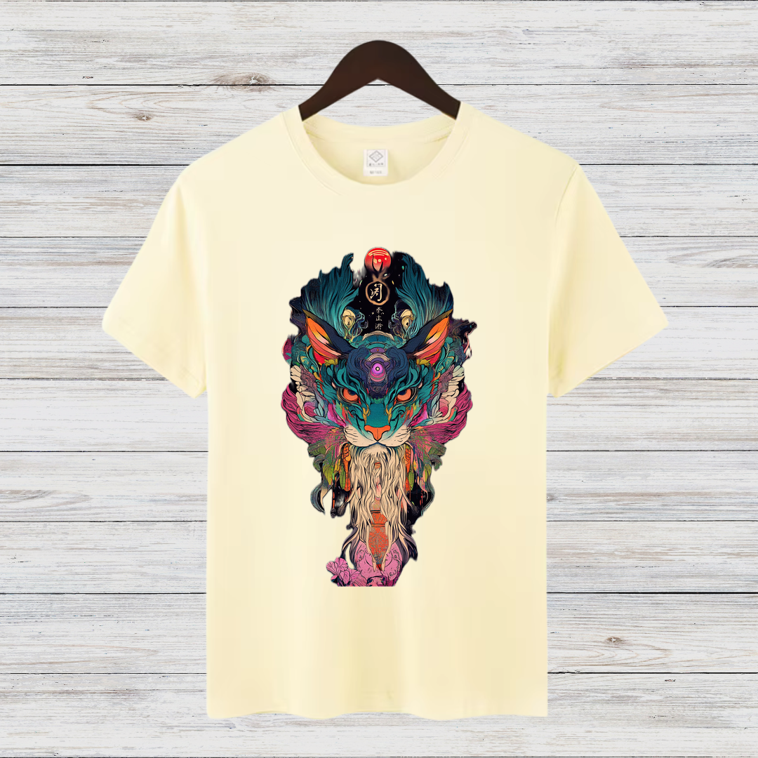 Mystische Katzenkunst | Trendiges Wintershirt | Spirituelles Design | Statement Shirt für Kreative