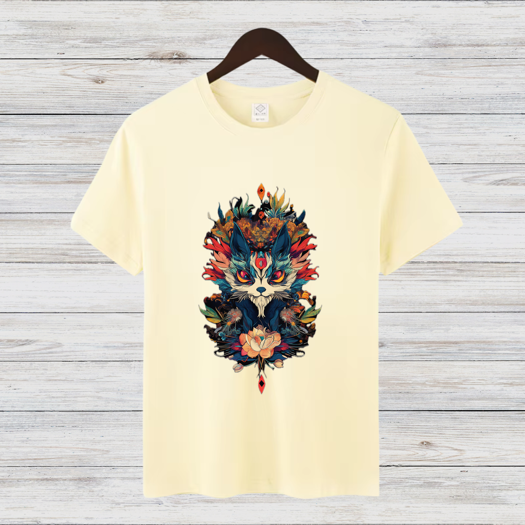 Mystischer Waldgeist | Fantasy T-Shirt | Magisches Tiermotiv | Kunstvolles Design für Naturliebhaber