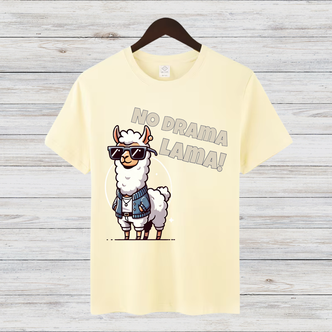 No Drama Lama | Lustiges Lama Shirt | Cooles Statement Shirt | Witziges Geschenk für Tierfreunde