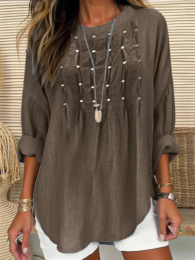 Taupe elegante blouse