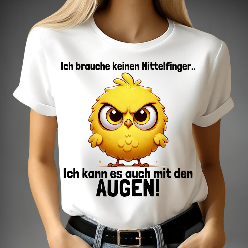 Wütendes Küken Shirt | Lustiges Statement T-Shirt | Humorvolles Weihnachtsdesign | Cooles Winter-Shirt für Damen