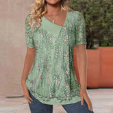 Groene glansblouse