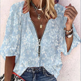 Frisse blauwe blouse