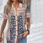 Blouse met magische bloemenkraag