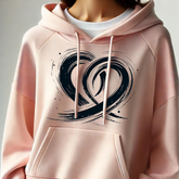 Hoodie met abstracte liefde