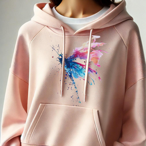 Artistieke hoodie met vleugelflap