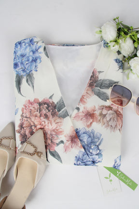 Midi-jurk met bloemenprint