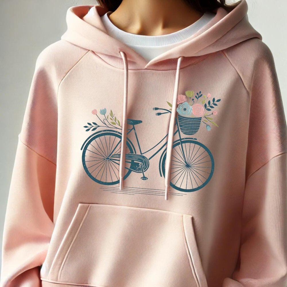 Hoodie met bloemenrit