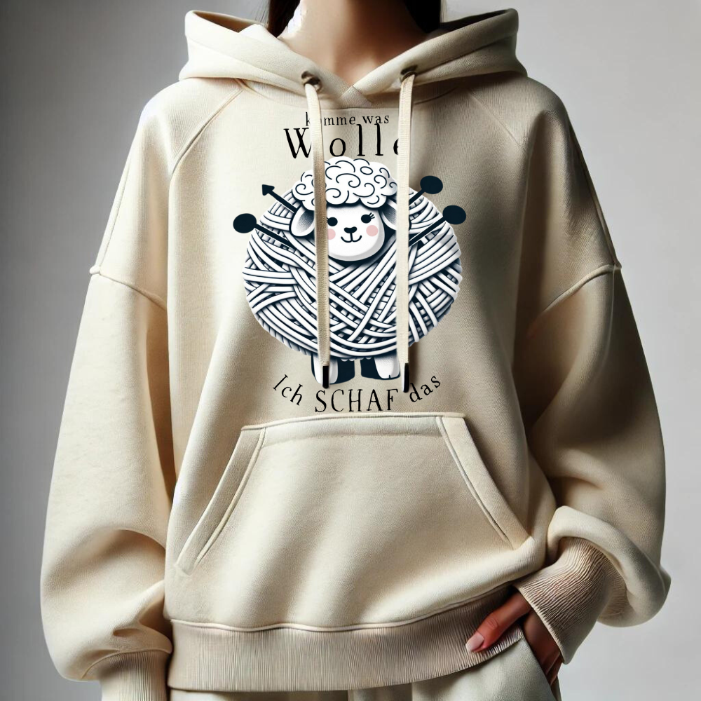 Wollige schapenhoodie