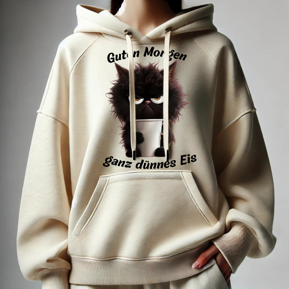 Hoodie met een stoere kat