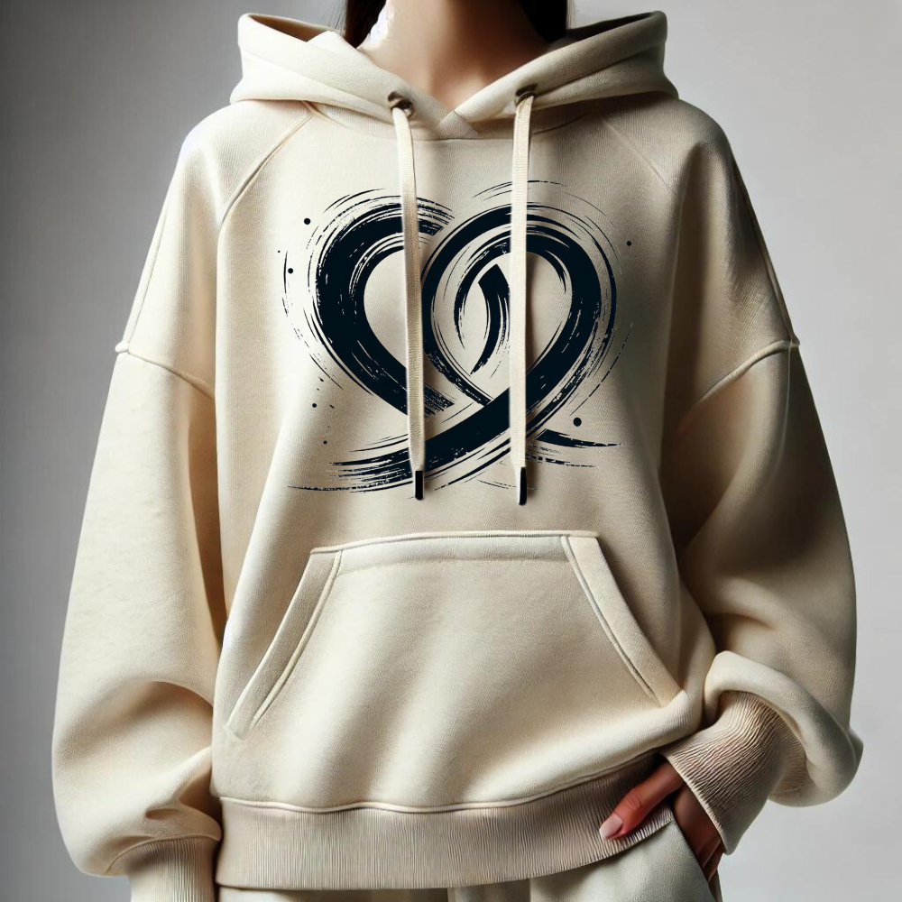 Hoodie met abstracte liefde