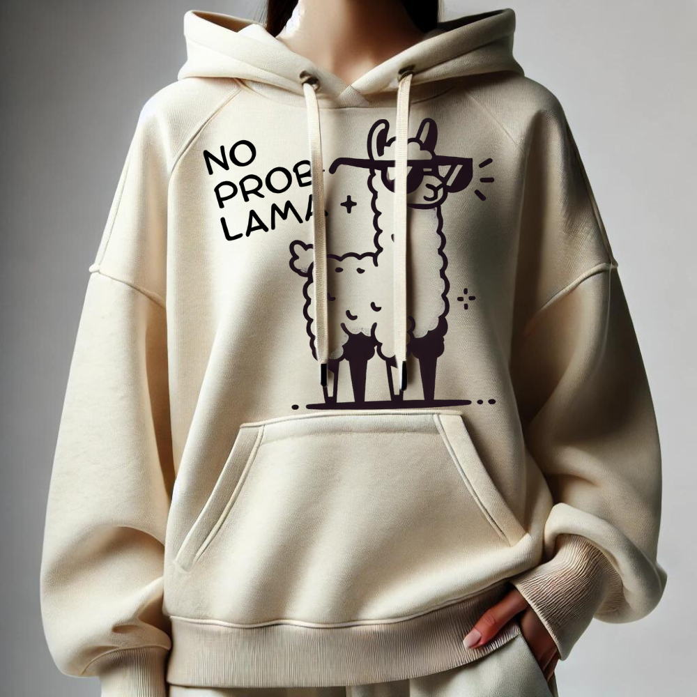 Probleemloze lama-hoodie