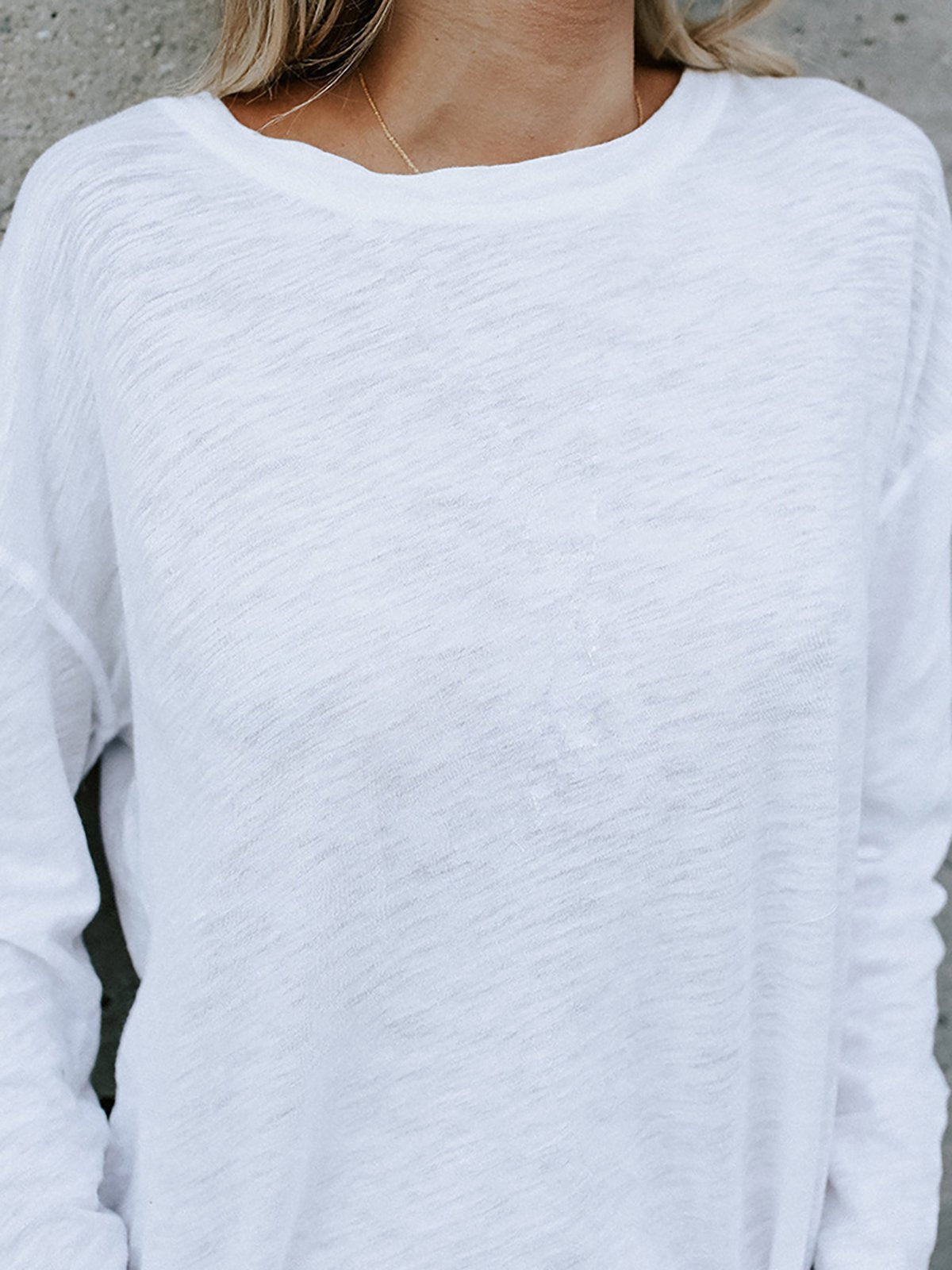 BMC® - Pure Essence Witte top met ronde hals 