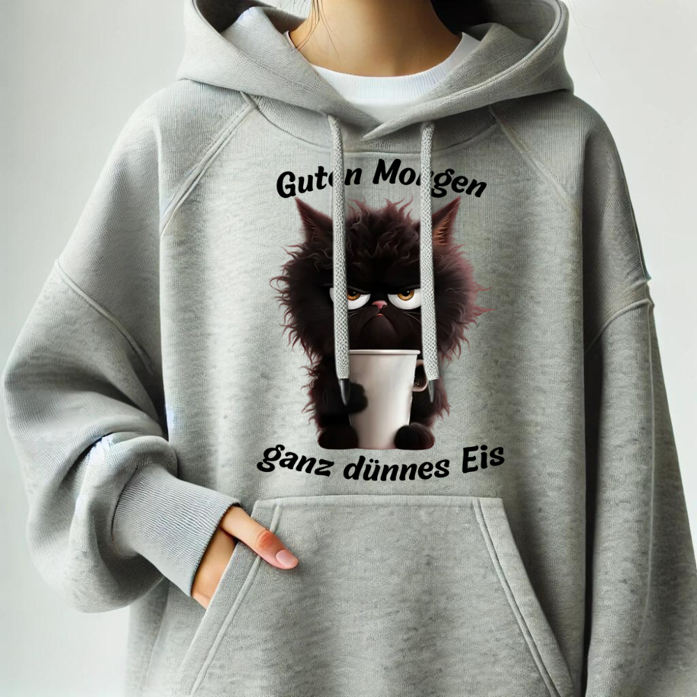 Hoodie met een stoere kat