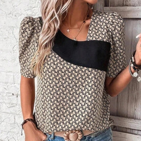 SpringStil® - Stijlvolle top met print en korte mouwen