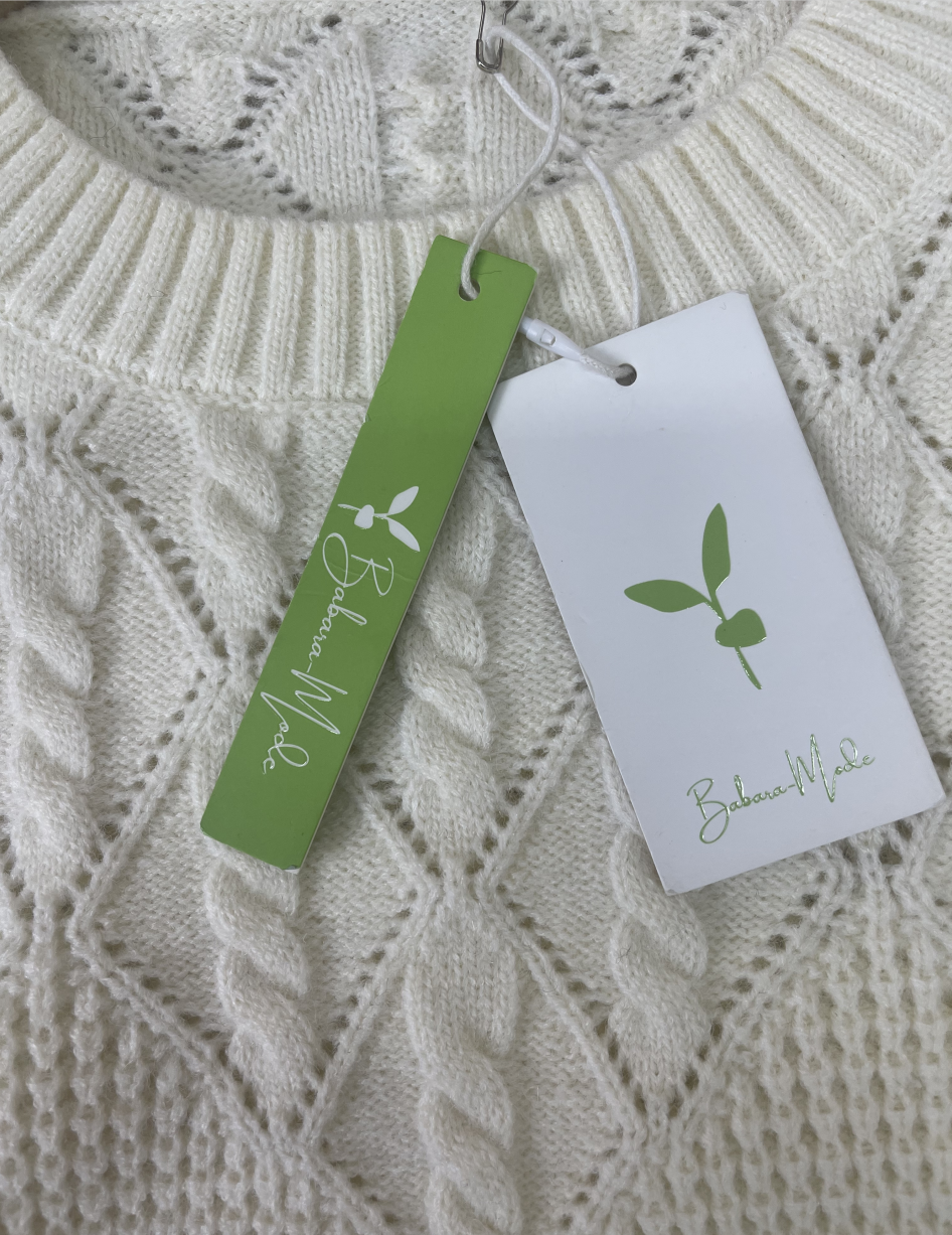 StrickSinn® - Effen trui met ronde hals