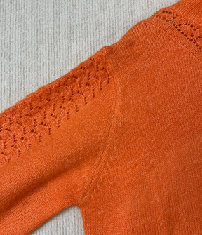 StrickSinn® - Oranje effen trui met col